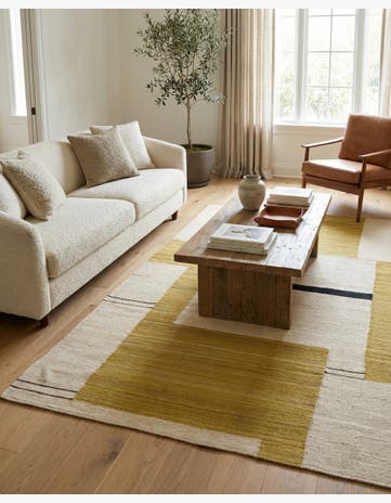 5' 3 x 6' 5 Hand Woven Kilim Modern Wool Rug