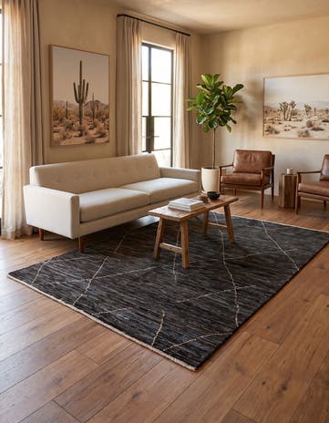 5' 3 x 7' 4 Hand Knotted Moroccan Wool Rug