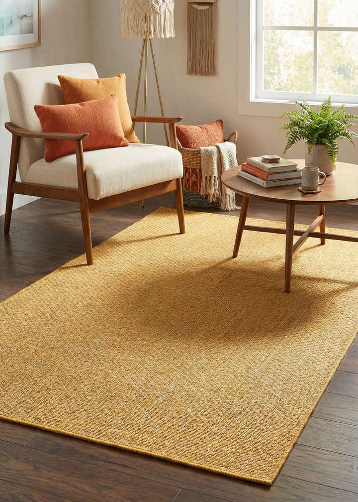 4' x 6' Easy-Clean Solid Indoor / Outdoor Rug