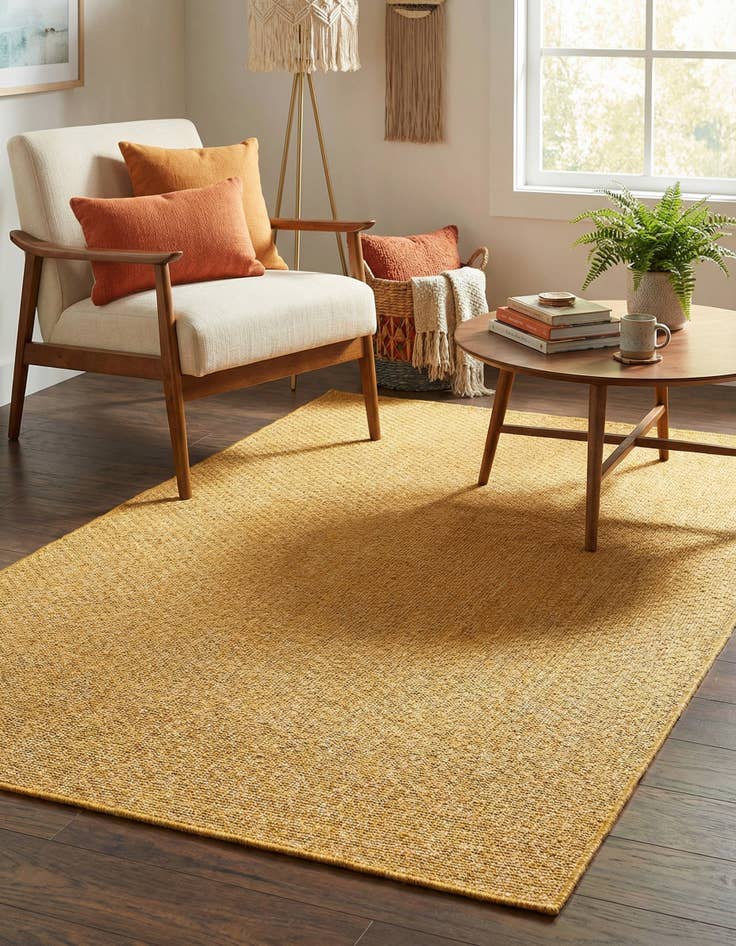 Detail image of  4' x 6'  Washable Solid Indoor / Outdoor Rug