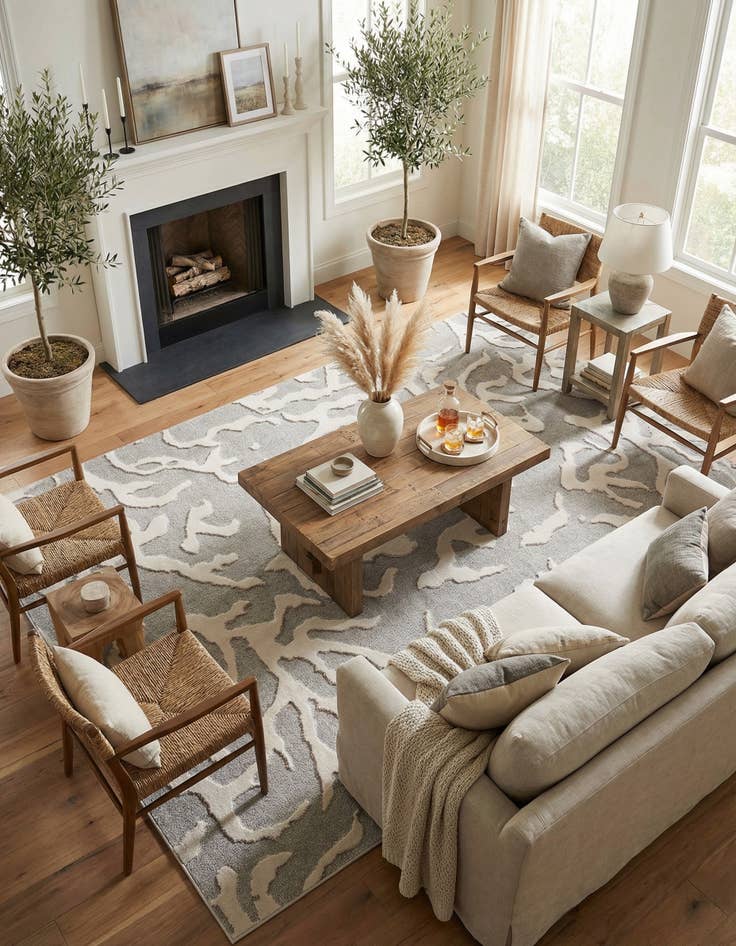Detail image of 10' x 14' Easy-Clean Sabrina Soto Indoor / Outdoor Rug