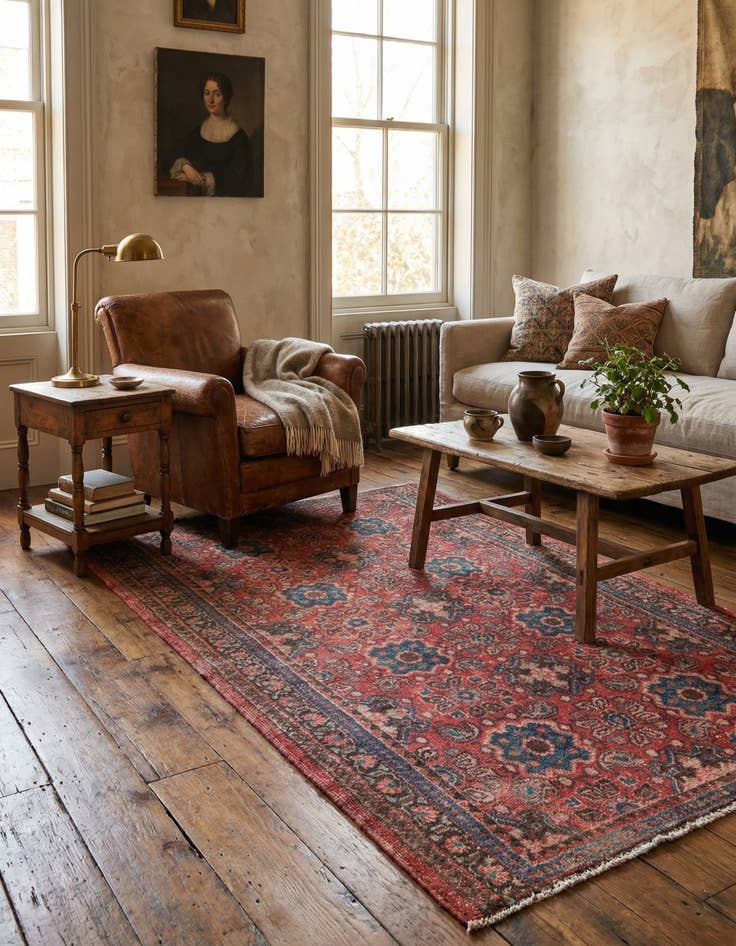 Detail image of 2' 10 x 5' 5  Hand Knotted Ultra Vintage Persian Wool Rug