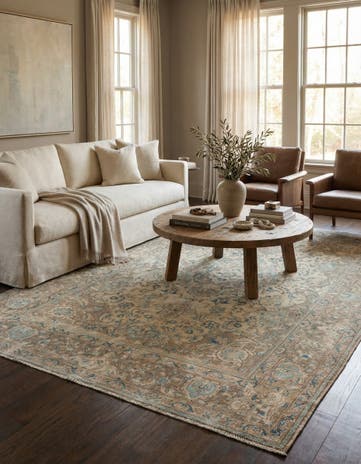 6' 4 x 9' 4 Hand Knotted Ultra Vintage Persian Wool Rug