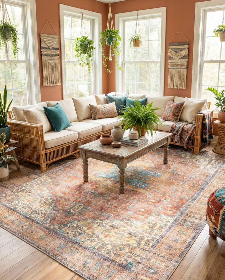 9' x 12' Washable Timeless Rug