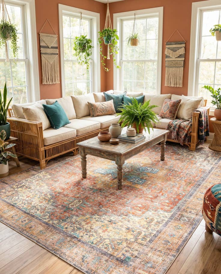Detail image of 9' x 12' Washable Timeless Rug