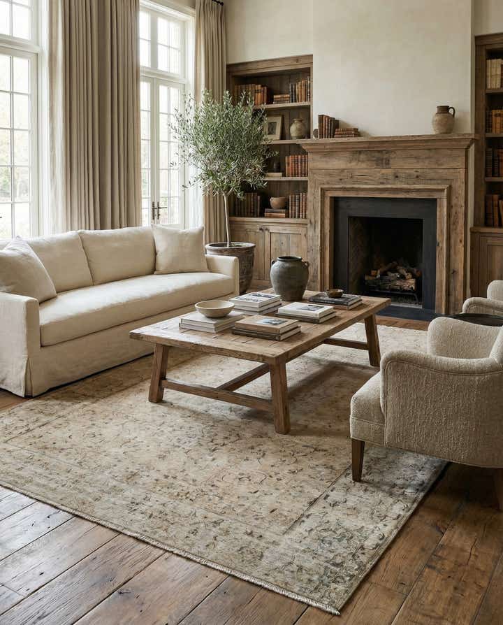 8' x 10' 7 Hand Knotted Ultra Vintage Persian Wool Rug