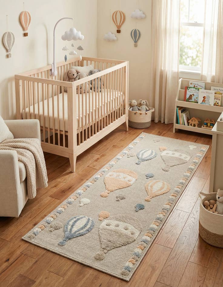 Detail image of 2' 7 x 6' Whimsy Kids Runner Rug