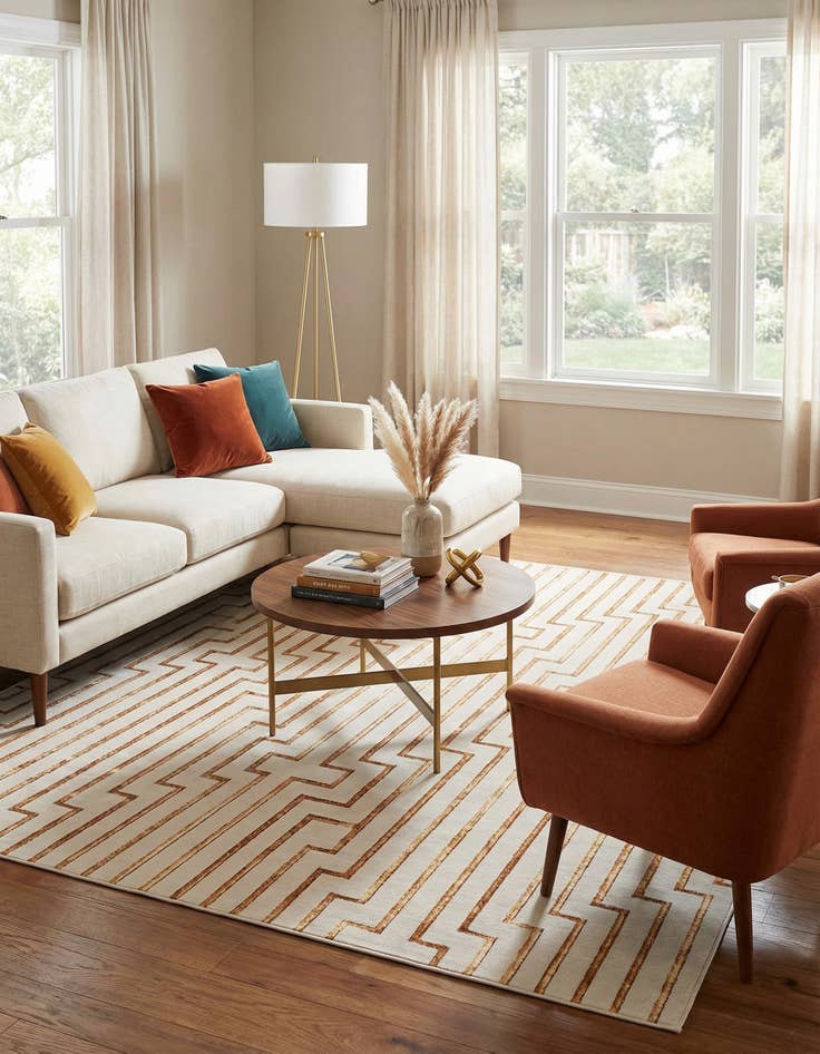 Detail image of 10' x 10' Vogue Geo Square Rug