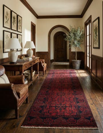 2' 10 x 9' 6 Hand Knotted Khal Mohammadi Wool Runner Rug
