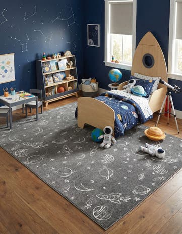 7' 10 x 10' Planets Whimsy Kids Rug