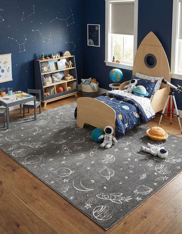 7' 10 x 10' Planets Whimsy Kids Rug