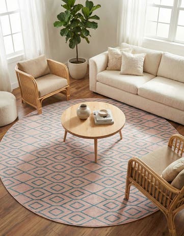10' 8 x 10' 8 Easy-Clean Jill Zarin Turks and Caicos Indoor / Outdoor Round Rug