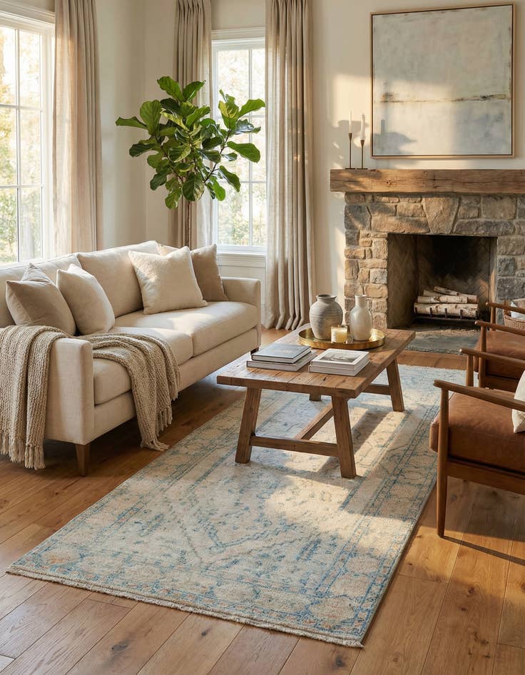 Detail image of 3' 10 x 8' 3  Hand Knotted Moroccan Wool Runner Rug