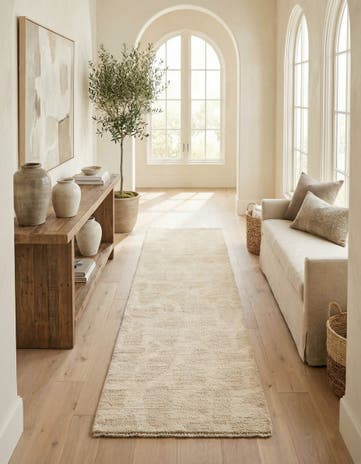 2' 8 x 8' 3 Hand Knotted Moroccan Wool Runner Rug