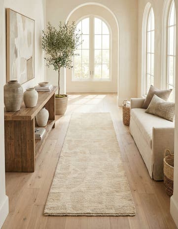 2' 8 x 8' 3 Hand Knotted Moroccan Wool Runner Rug