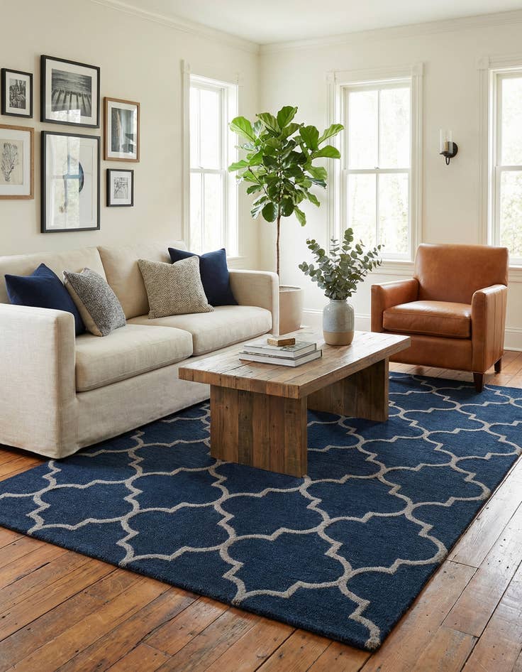 Detail image of 5' 1 x 8' 1 Luna Wool Rug