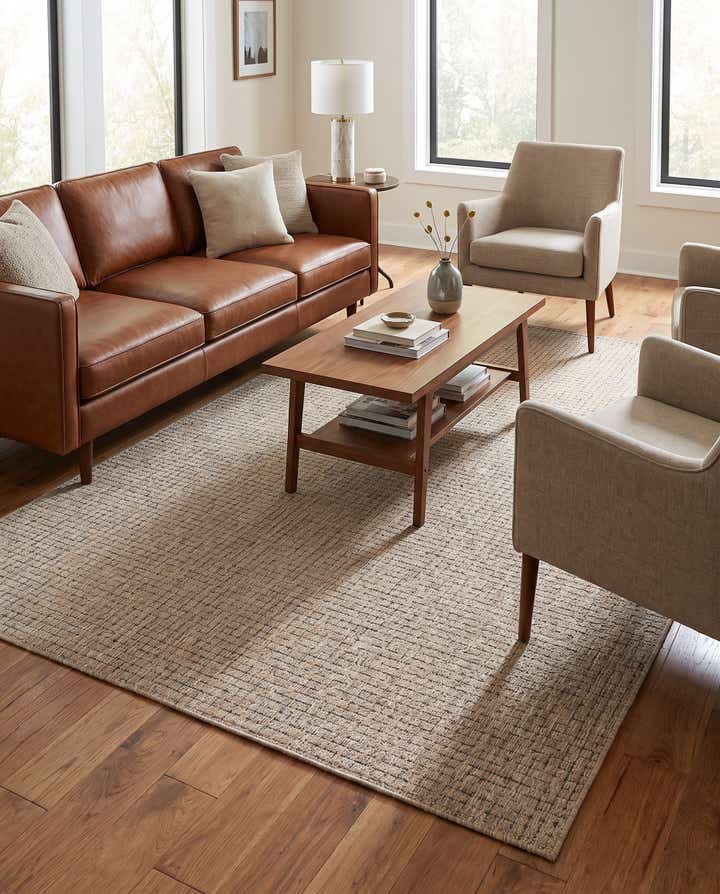 6' x 9' Easy-Clean Checkered Indoor / Outdoor Rug