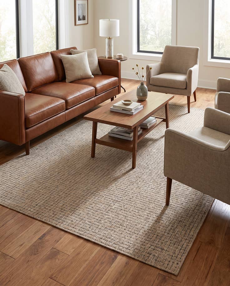 Detail image of 6' x 9' Easy-Clean Checkered Indoor / Outdoor Rug