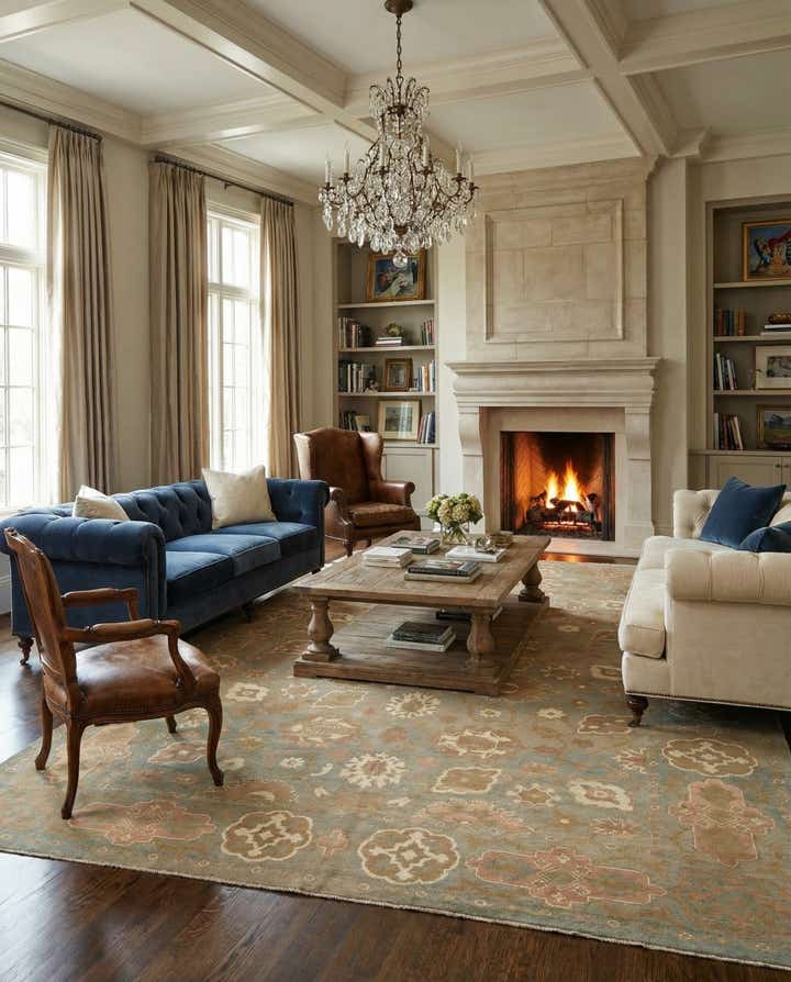 11' 10 x 17' Hand Knotted Oushak Wool Rug