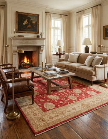 8' 7 x 9' 10 Hand Knotted Peshawar Ziegler Rug