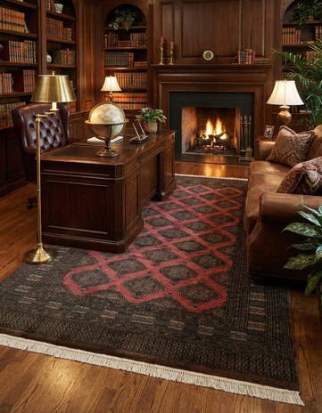5' 4 x 8' 5 Hand Knotted Bokhara Oriental Wool Rug