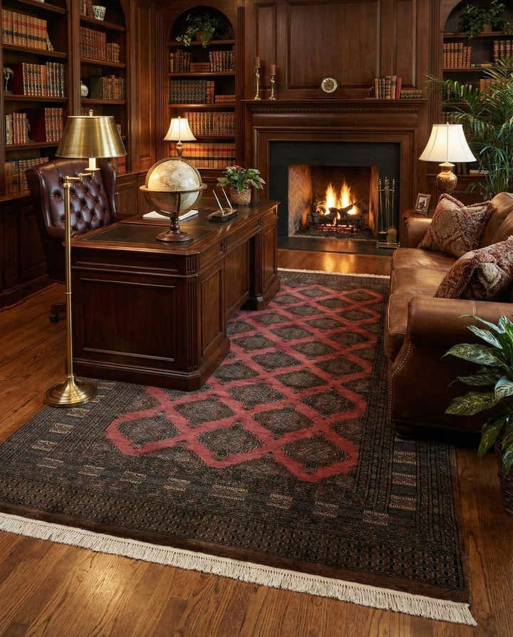 5' 4 x 8' 5 Hand Knotted Bokhara Oriental Wool Rug