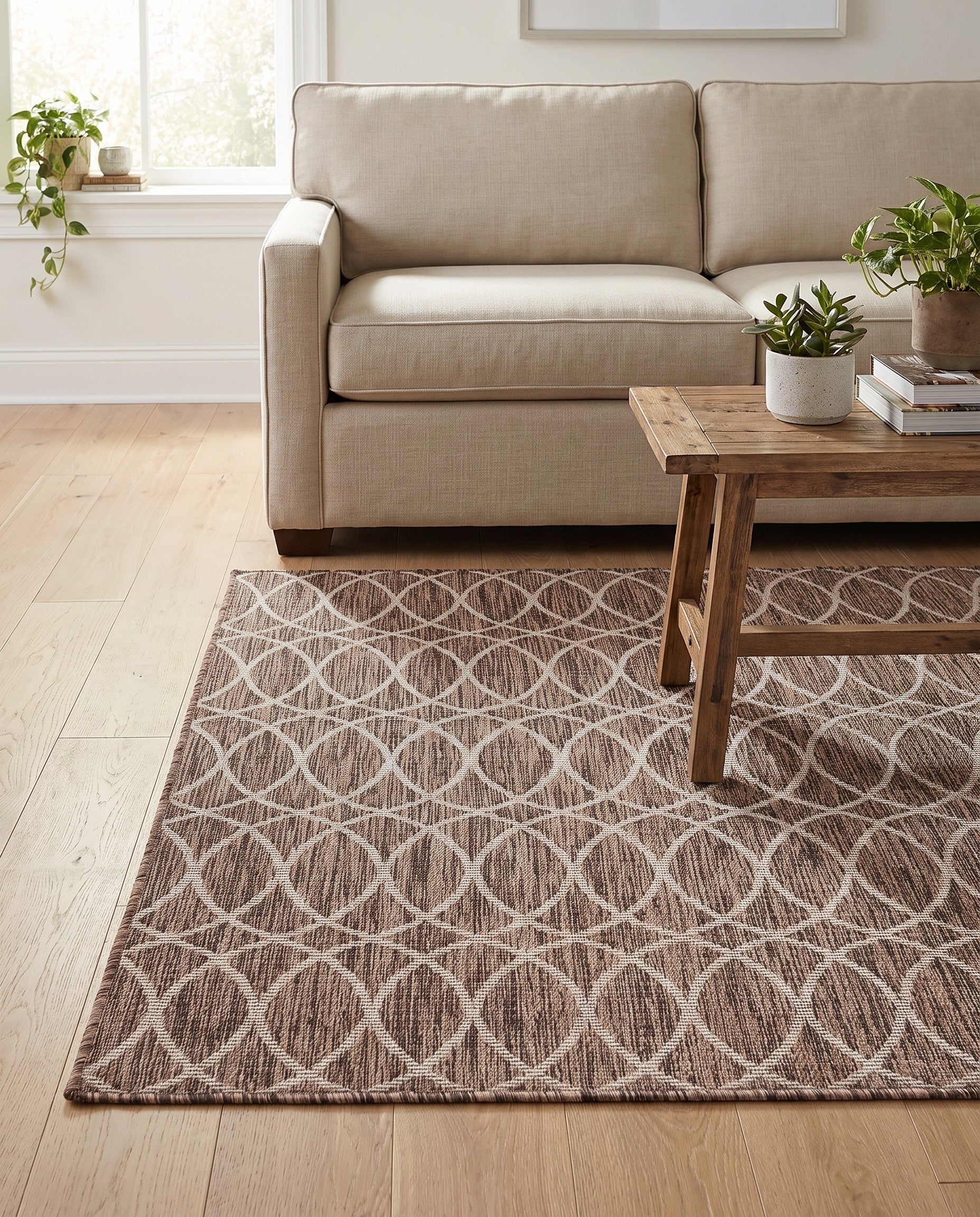 3' x 5' 3 Easy-Clean Lattice Indoor / Outdoor Rug
