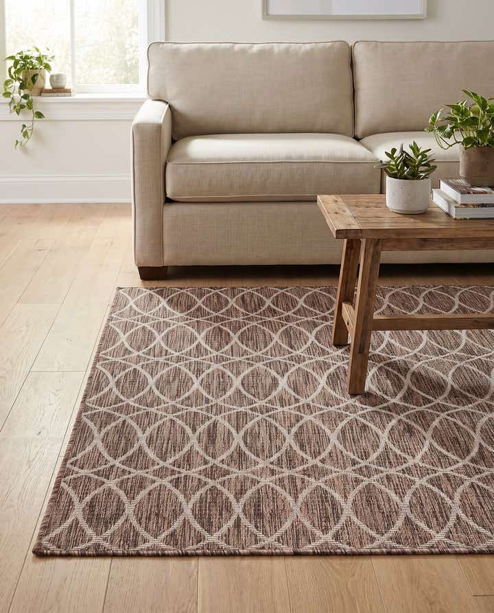 3' x 5' 3 Easy-Clean Trellis Indoor / Outdoor Rug
