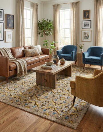6' x 8' 8 Hand Knotted Ikat Oriental Rug