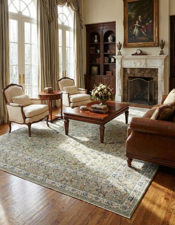 11' 2 x 16' 5 Kashan Rug