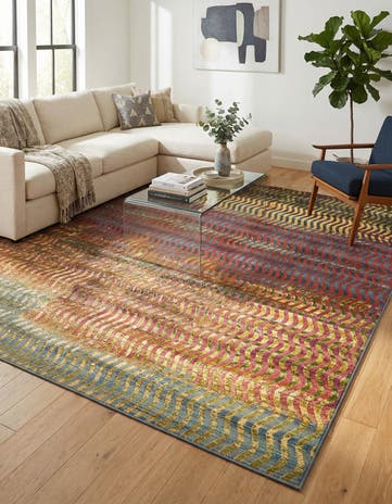 10' x 12' 2 Easy-Clean Modern Indoor / Outdoor Rug