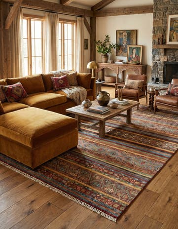 8' x 9' 9 Torkman Wool Rug