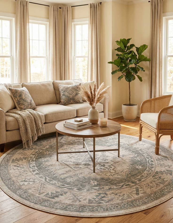 Detail image of  6' 1 x 6' 1 Whitney Round Rug