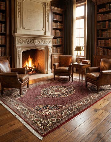 5' 8 x 7' 11 Bidjar With Silk Rug