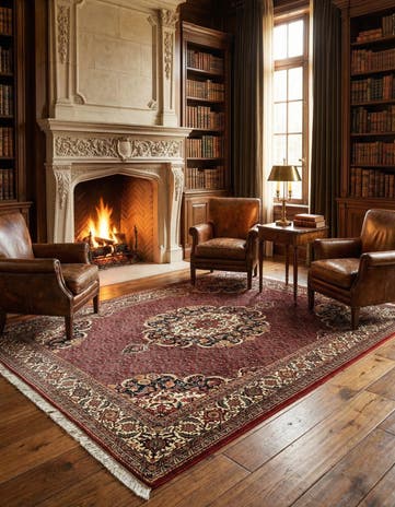 5' 8 x 7' 11 Bidjar With Silk Rug