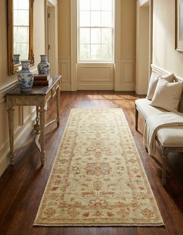 2' 5 x 6' 6 Hand Knotted Peshawar Ziegler Runner Rug