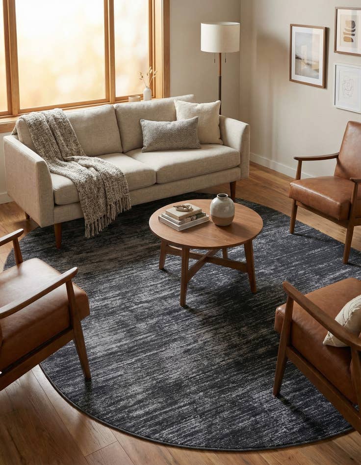 Detail image of 7' 6 x 10' 6 Asha Oval Rug