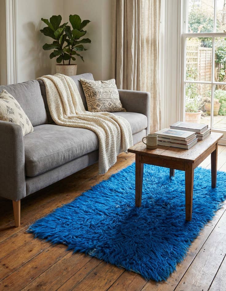 Detail image of 2' x 4' Hand Knotted Moroccan Wool Runner Rug