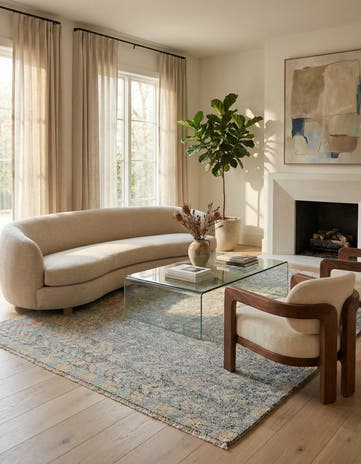5' 2 x 7' 3 Hand Knotted Modern Ziegler Wool Rug