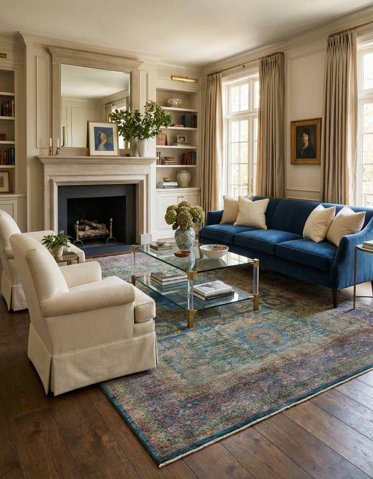 Detail image of 8' 2 x 11' 5  Hand Knotted Mamluk Rug