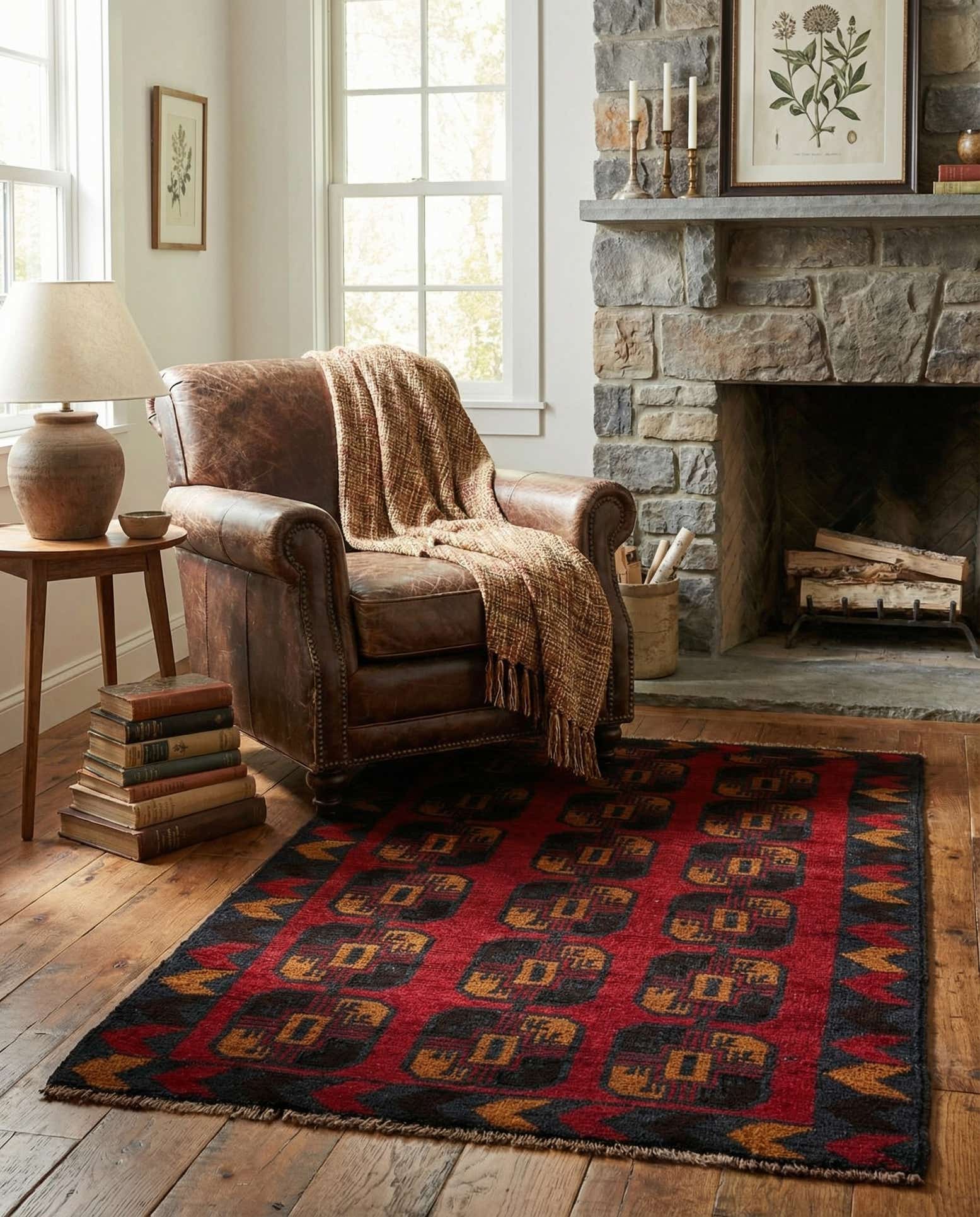 2' 9 x 4' 8 Hand Knotted Balouch Persian Wool Rug