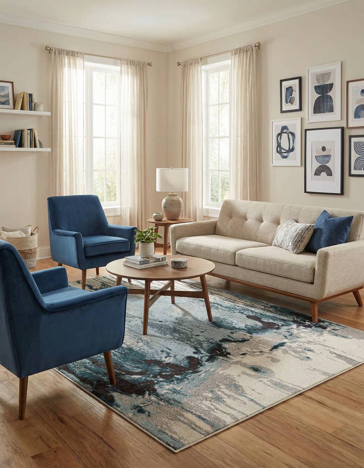 Detail image of  7' x 10'  Washable Hyacinth Rug