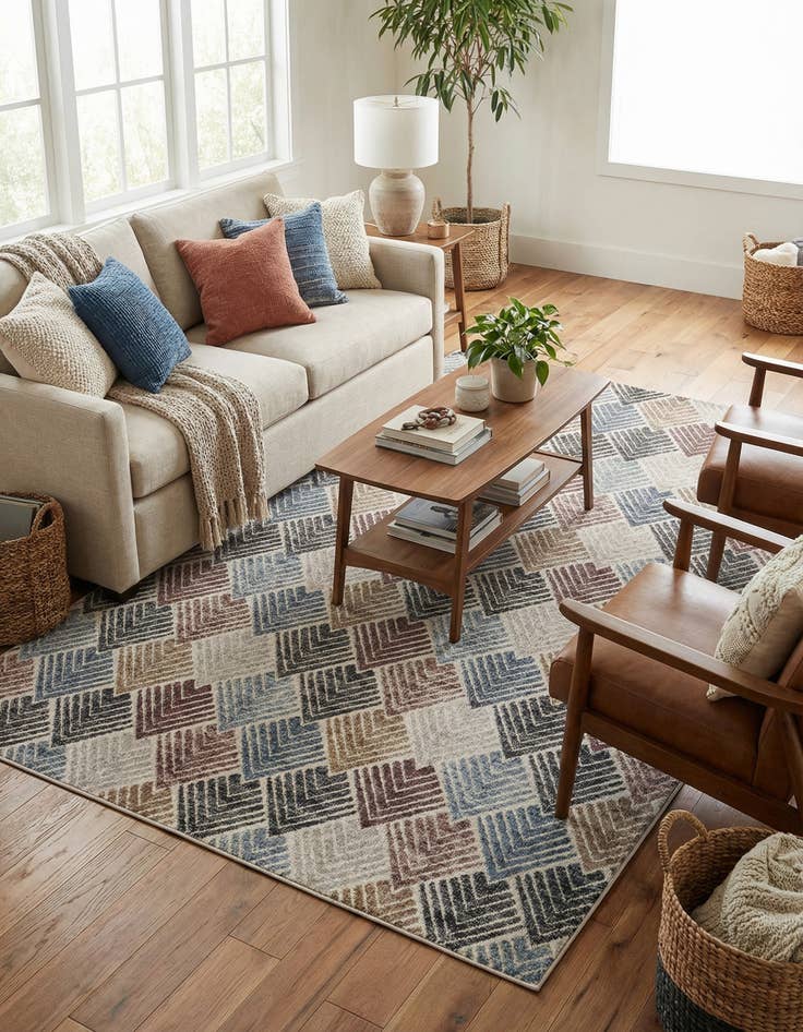 Detail image of 7' 10 x 10' Eco Trellis Rug