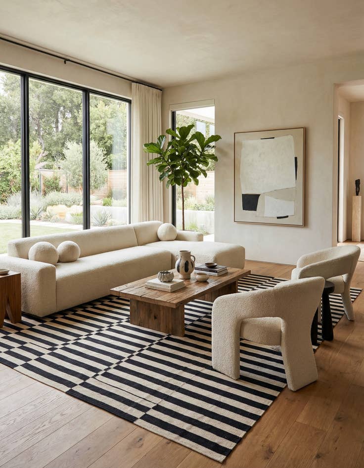 Detail image of 8' 1 x 10' 9  Hand Woven Kilim Modern Wool Rug