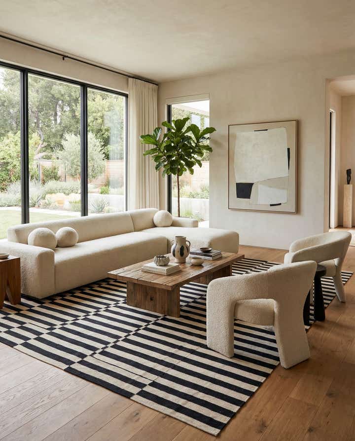 8' 1 x 10' 9 Hand Woven Kilim Modern Wool Rug