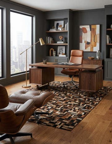 4' 11 x 7' 11 Cowhide - Patchwork Rug