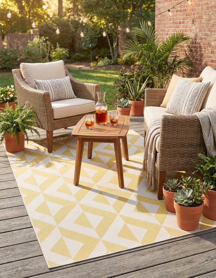 Detail image of 6' x 9' Easy-Clean Jill Zarin Napa Indoor / Outdoor Rug