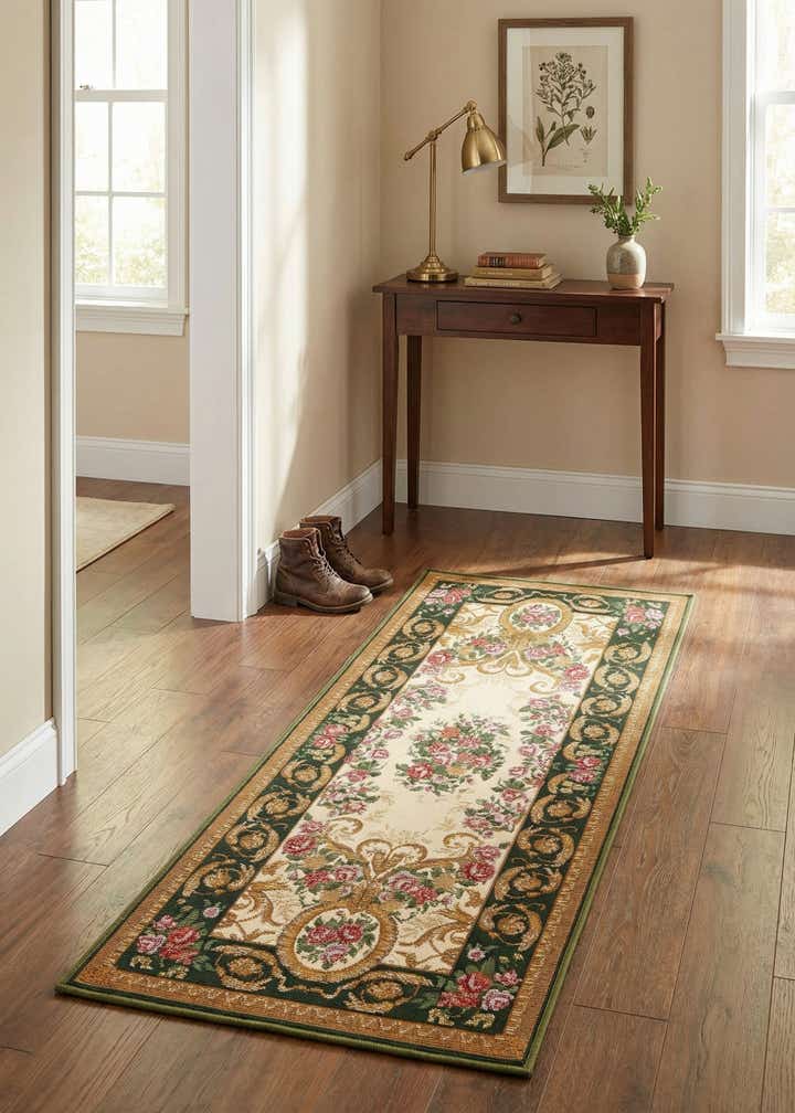 2' x 5' Easy-Clean Traditional Indoor / Outdoor Runner Rug