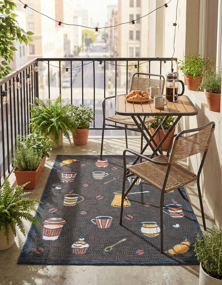 Detail image of 5' x 7' 7  Washable  Indoor / Outdoor Rug