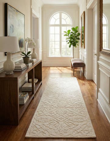 2' 8 x 9' 9 Hand Knotted Darya Wool Runner Rug